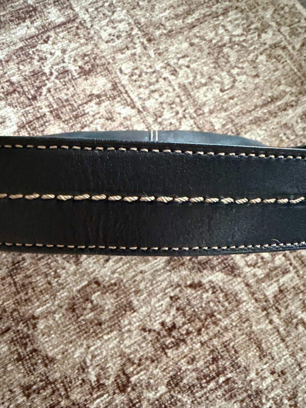 Coach Black Leather Shoulder and Crossbody Bag with Contrast Stitching - Picture 4 of 7